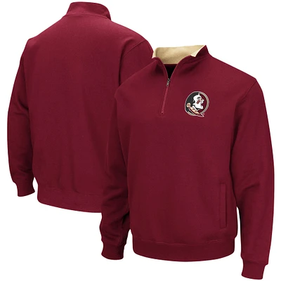 Men's Colosseum Garnet Florida State Seminoles Tortugas Logo Quarter-Zip Pullover Jacket