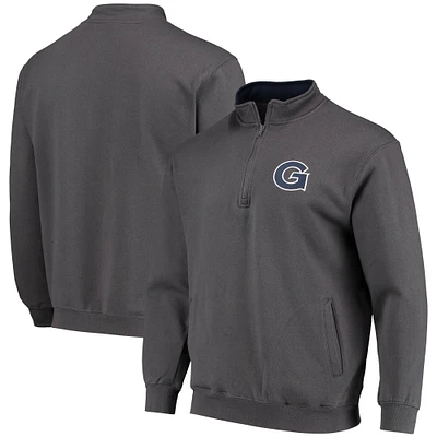 Men's Colosseum Charcoal Georgetown Hoyas Tortugas Logo Quarter-Zip Jacket