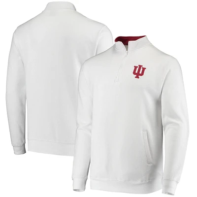 Men's Colosseum White Indiana Hoosiers Tortugas Logo Quarter-Zip Jacket