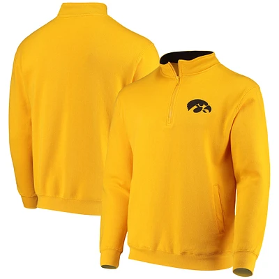 Men's Colosseum Gold Iowa Hawkeyes Tortugas Logo Quarter-Zip Jacket