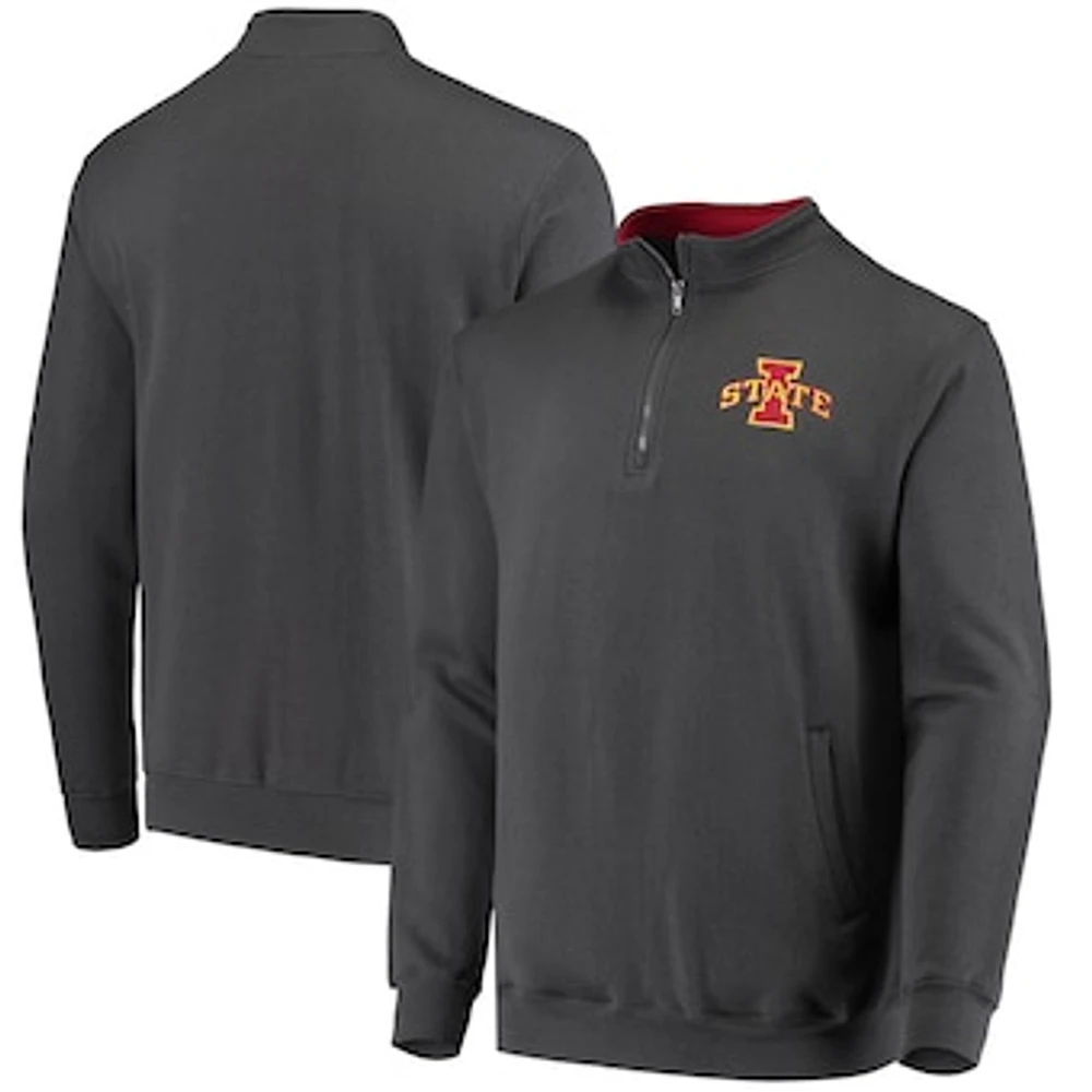 Men's Colosseum Charcoal Iowa State Cyclones Tortugas Logo Quarter-Zip Jacket