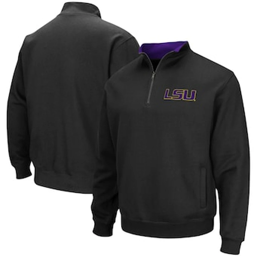 Men's Colosseum Black LSU Tigers Tortugas Logo Quarter-Zip Jacket