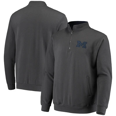 Men's Colosseum Charcoal Michigan Wolverines Tortugas Logo Quarter-Zip Jacket