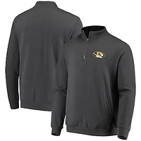 Men's Colosseum Charcoal Missouri Tigers Tortugas Logo Quarter-Zip Jacket