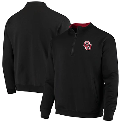 Men's Colosseum Black Oklahoma Sooners Tortugas Logo Quarter-Zip Jacket