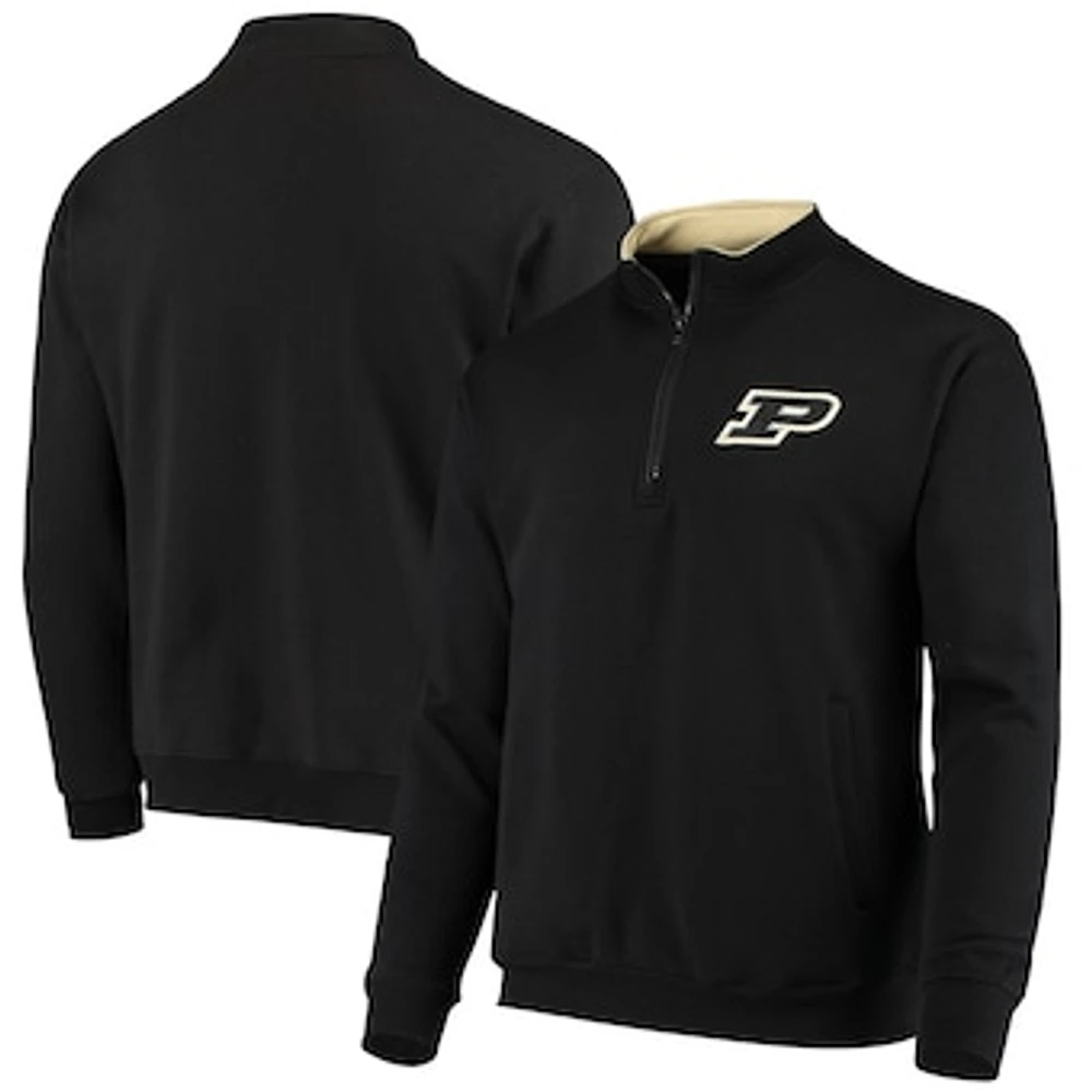 Men's Colosseum Black Purdue Boilermakers Tortugas Logo Quarter-Zip Jacket