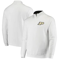 Men's Colosseum White Purdue Boilermakers Tortugas Logo Quarter-Zip Jacket