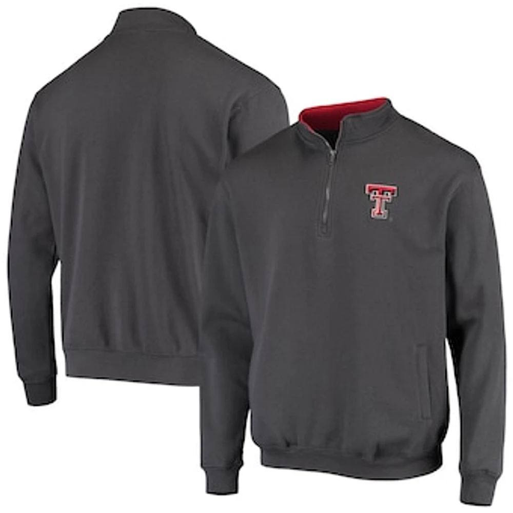 Men's Colosseum Charcoal Texas Tech Red Raiders Tortugas Logo Quarter-Zip Jacket