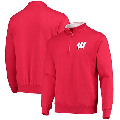 Men's Colosseum Red Wisconsin Badgers Tortugas Logo Quarter-Zip Jacket