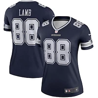 Women's Nike CeeDee Lamb  Navy Dallas Cowboys Legend Player Performance Top