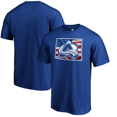 Men's Royal Colorado Avalanche NHL Banner State T-Shirt