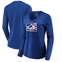 Women's Royal Colorado Avalanche NHL Banner State Long Sleeve T-Shirt