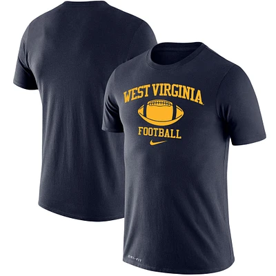 Men's Nike Navy West Virginia Mountaineers Big & Tall Legend Retro Football Performance T-Shirt