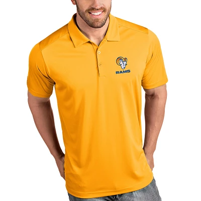 Men's Antigua Gold Los Angeles Rams Tribute Polo