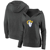 Women's Fanatics Charcoal Los Angeles Rams Primary Logo Pullover Hoodie