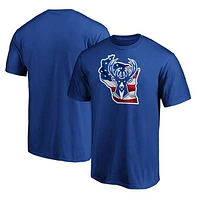 Men's Royal Milwaukee Bucks Banner State T-Shirt