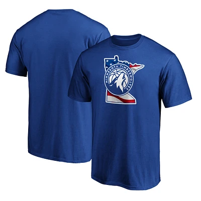 Men's Royal Minnesota Timberwolves Banner State T-Shirt