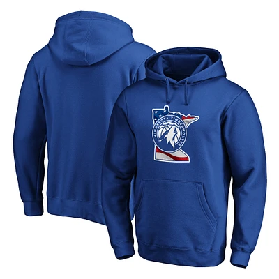 Men's Royal Minnesota Timberwolves Banner State Pullover Hoodie