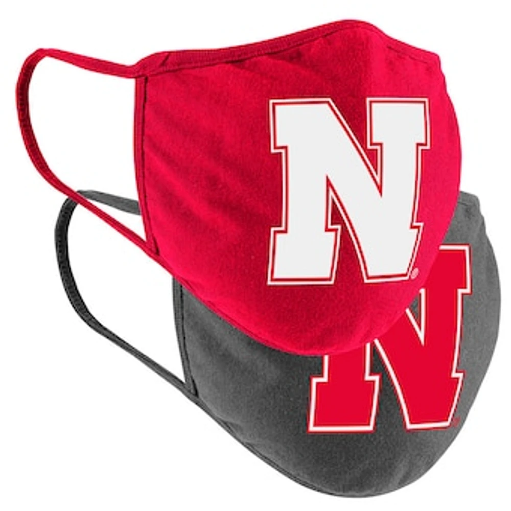 Adult Colosseum Nebraska Huskers Face Covering 2-Pack