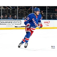 Adam Fox New York Rangers Unsigned Blue Jersey Skating Photograph