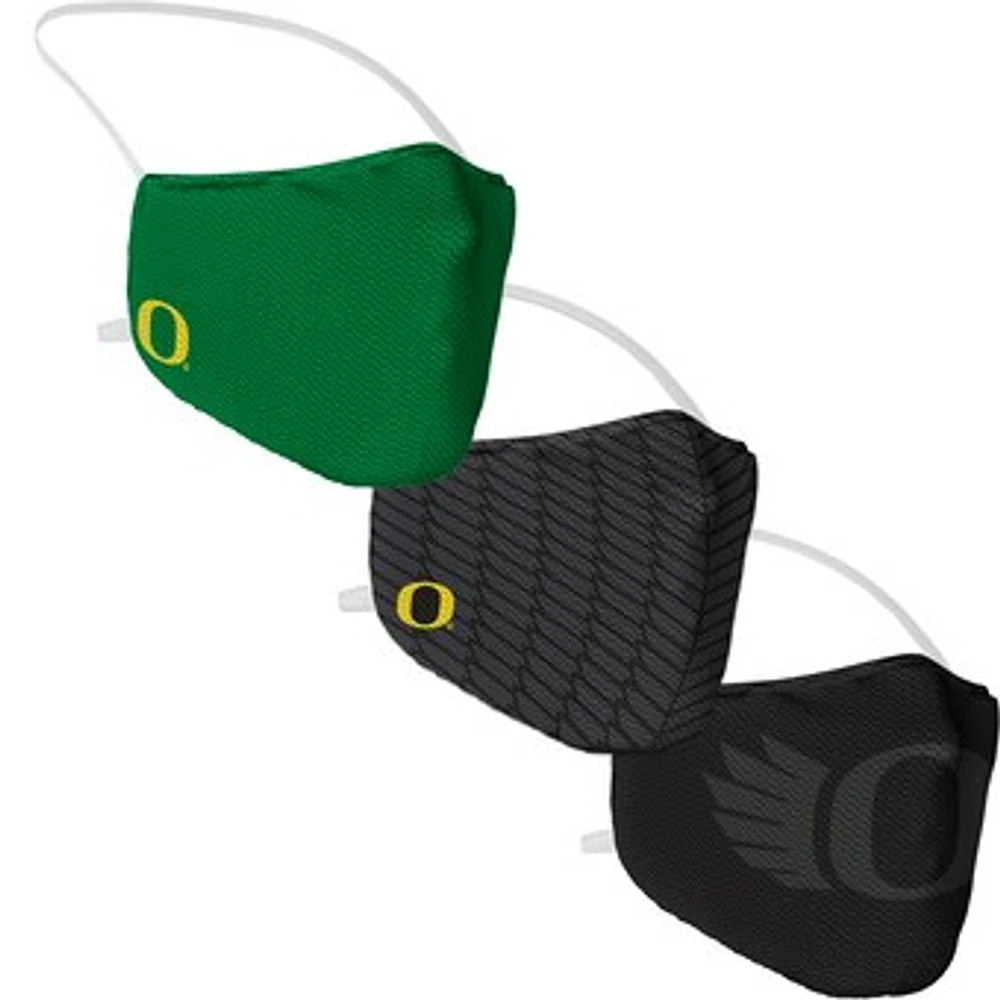 Adult Fanatics Oregon Ducks All Over Logo Face Covering 3-Pack