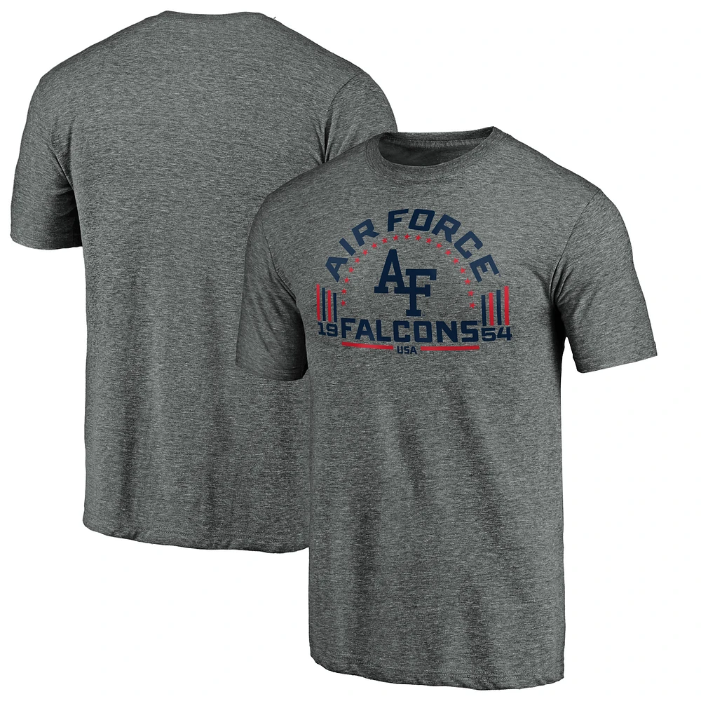 Men's Heathered Gray Air Force Falcons Team Freedom Tri-Blend T-Shirt