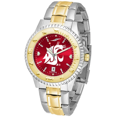 Crimson Washington State Cougars Competitor Two-Tone AnoChrome Watch