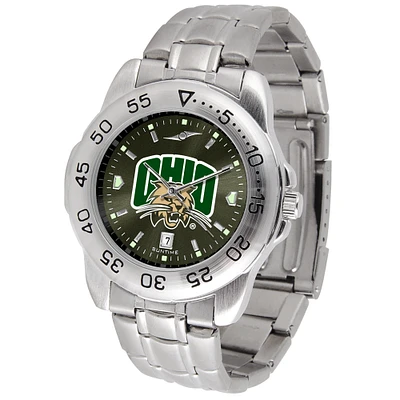 Black Ohio Bobcats Sport Steel AnoChrome Watch