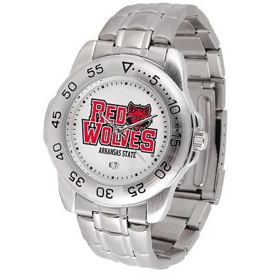 White Arkansas State Red Wolves Sport Steel Watch