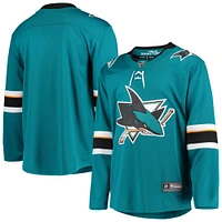 Men's Fanatics Teal San Jose Sharks Home Breakaway Team Jersey