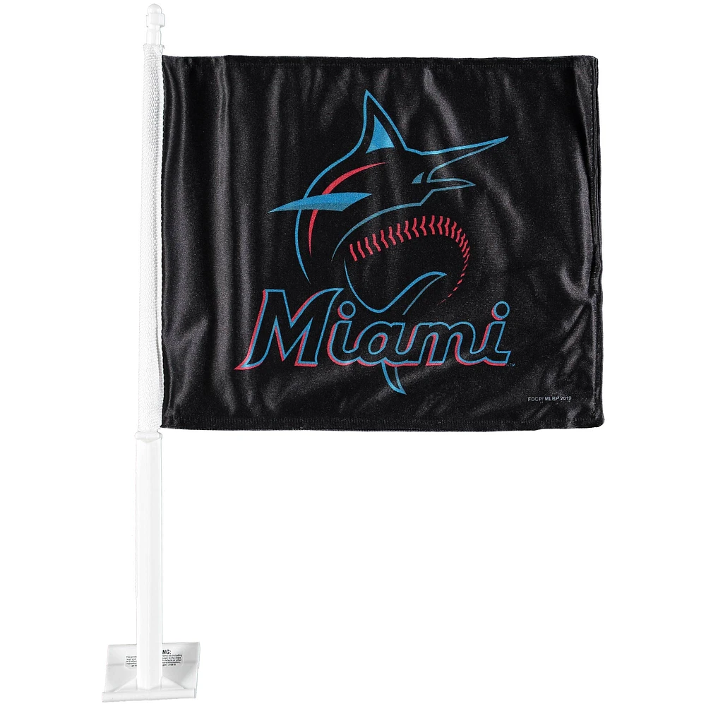 Miami Marlins 11.75'' x 13.5'' Car Flag