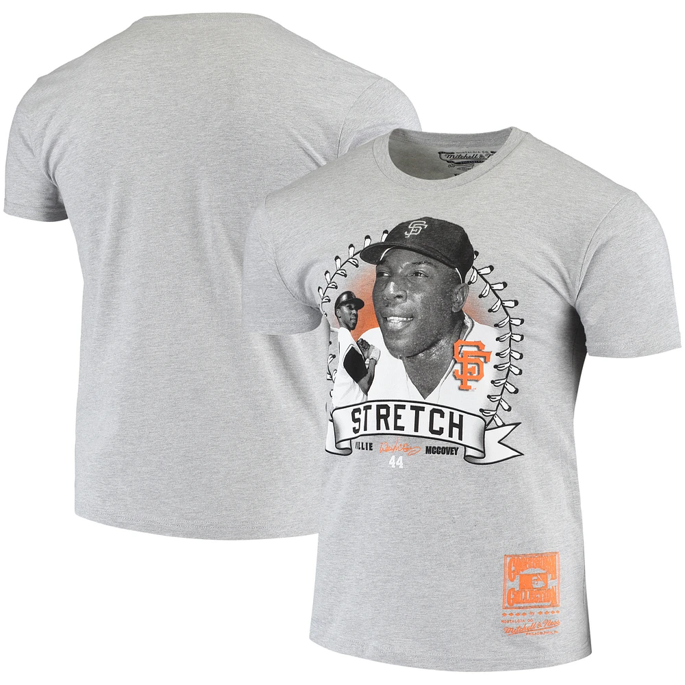 Men's Mitchell & Ness Willie McCovey Gray San Francisco Giants Name & Number T-Shirt