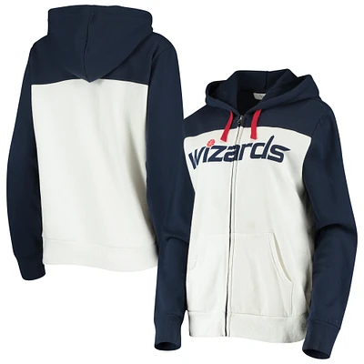 Women's Touch by Alyssa Milano White Washington Wizards Scrimmage Full-Zip Hoodie