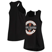 Women's Soft as a Grape Black San Francisco Giants 2020 Spring Training Circle Tank Top