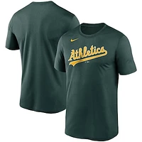 Men's Nike Green Oakland Athletics Wordmark Legend Performance T-Shirt