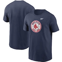 Men's Nike Navy Boston Red Sox Cooperstown Collection Logo T-Shirt