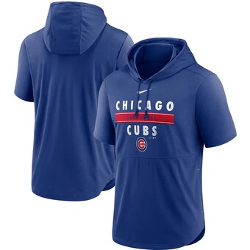 Men's Nike Royal Chicago Cubs Home Team Short Sleeve Hoodie Top