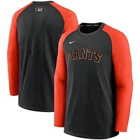 Men's Nike Black/Orange San Francisco Giants Authentic Collection Pregame Performance Pullover Sweatshirt