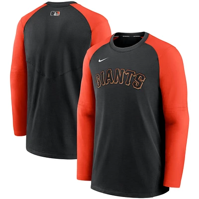 Men's Nike Black/Orange San Francisco Giants Authentic Collection Pregame Performance Pullover Sweatshirt