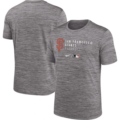 Men's Nike Heathered Gray San Francisco Giants Authentic Collection Velocity Practice Performance T-Shirt