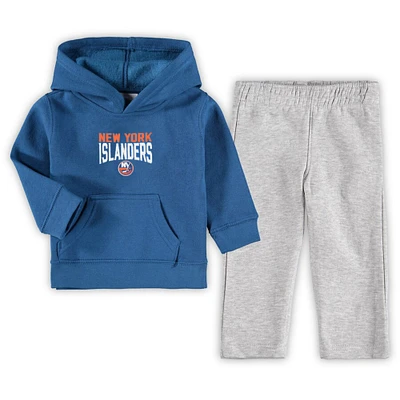 Infant Royal/Heathered Gray New York Islanders Fan Flare Pullover Hoodie & Pants Set