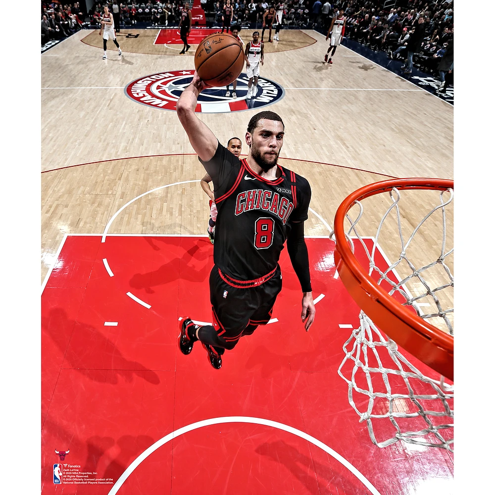 Zach LaVine Chicago Bulls Unsigned Dunking Photograph