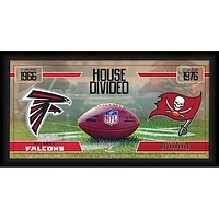Atlanta Falcons vs. Tampa Bay Buccaneers Framed 10" x 20" House Divided Football Collage