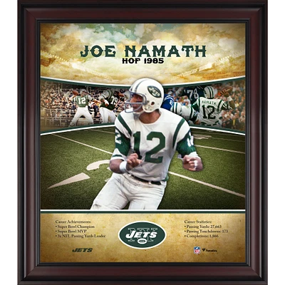 Joe Namath New York Jets Framed 15" x 17" Hall of Fame Career Profile