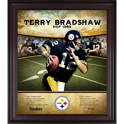 Terry Bradshaw Pittsburgh Steelers Framed 15" x 17" Hall of Fame Career Profile