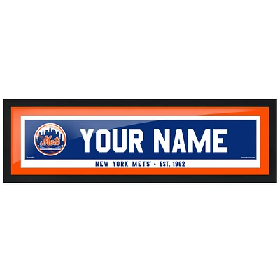 New York Mets 6'' x 22'' Personalized Framed Artwork