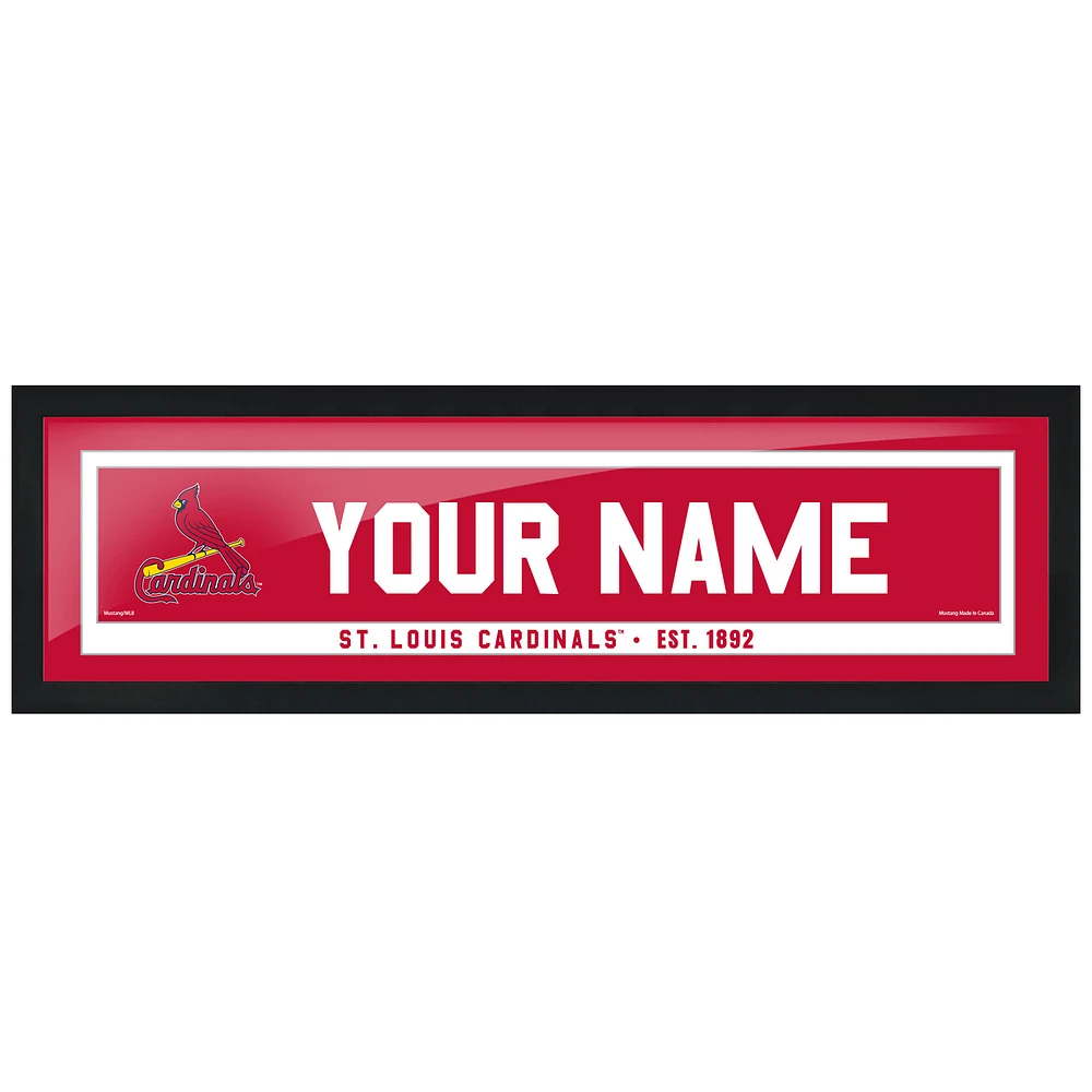 St. Louis Cardinals 6'' x 22'' Personalized Framed Artwork