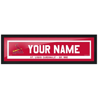 St. Louis Cardinals 6'' x 22'' Personalized Framed Artwork