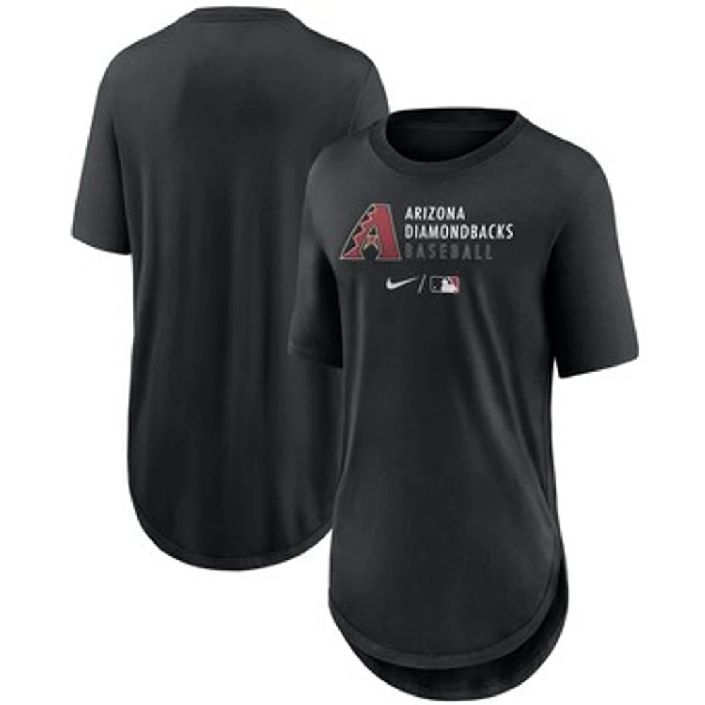 Women's Nike Black Arizona Diamondbacks Authentic Collection Baseball Fashion Tri-Blend T-Shirt