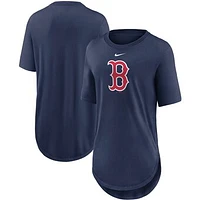 Women's Nike Navy Boston Red Sox Mascot Outline Weekend Tri-Blend T-Shirt